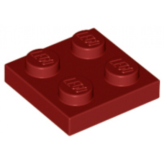 Plaat 2x2 Dark Red